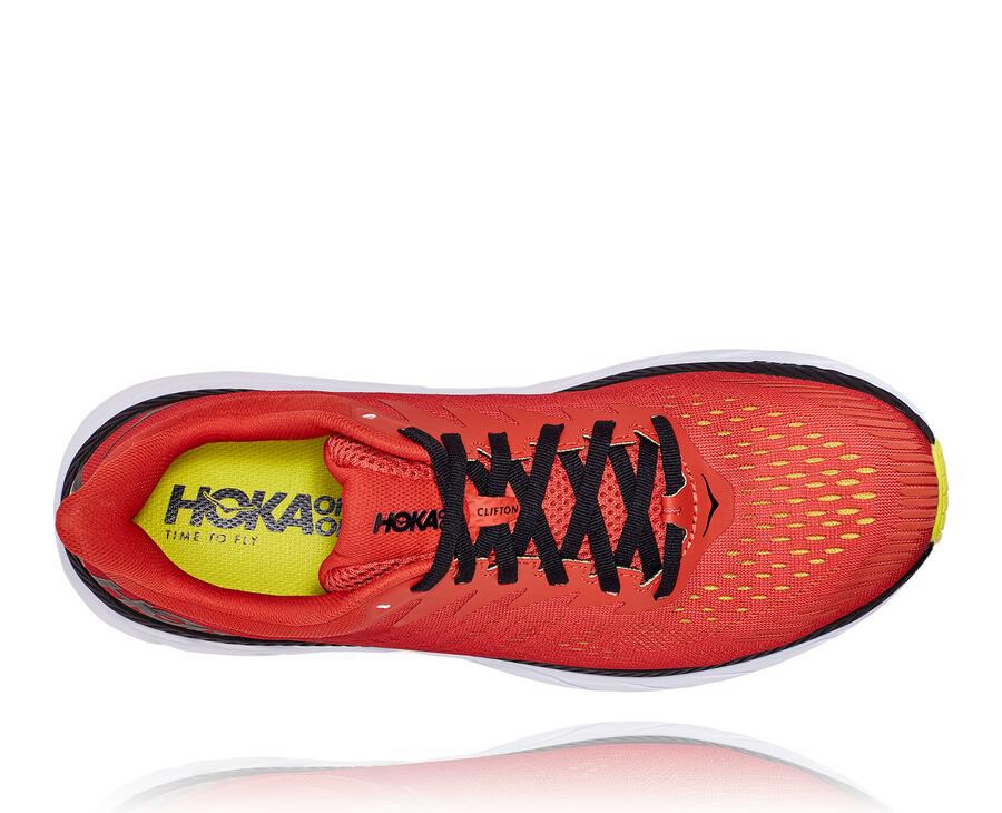 Hoka One One Koşu Ayakkabısı Erkek Kırmızı - Clifton 7 - WE7935084